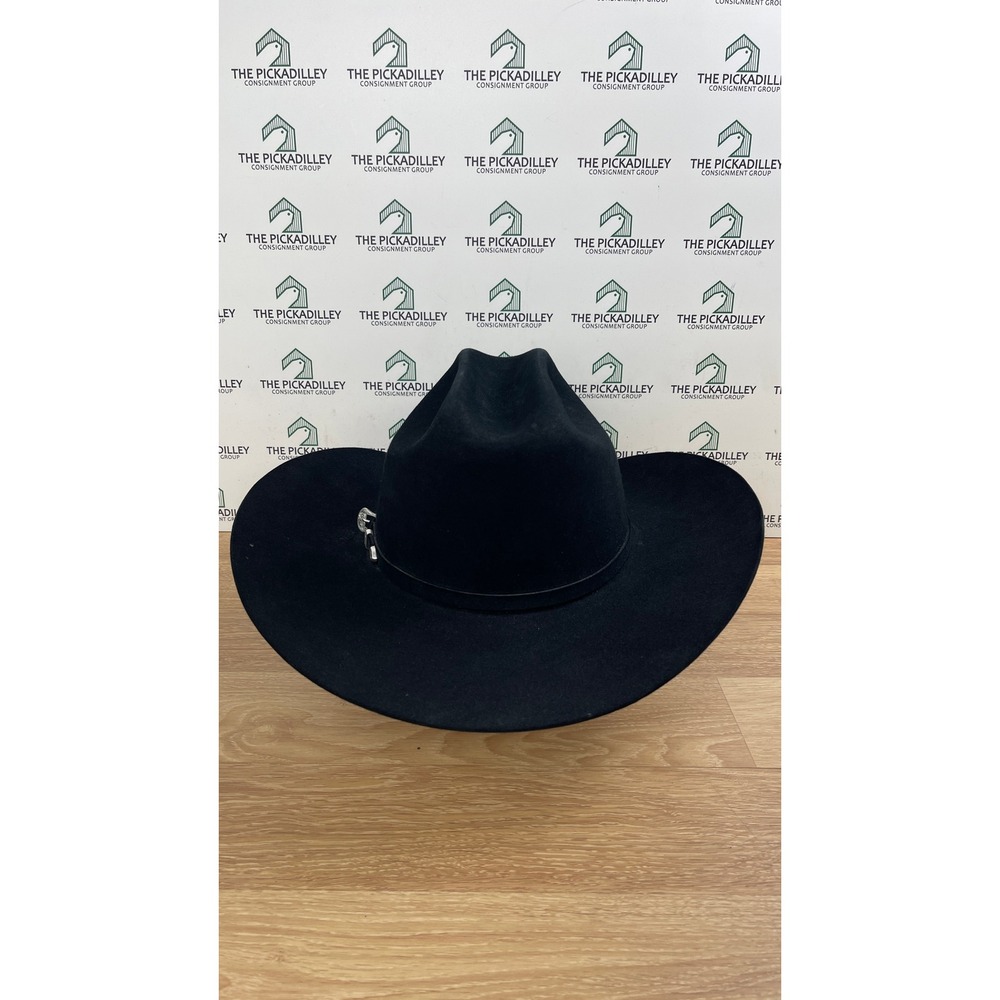 Resistol Midnight 4X Beaver Black Felt Cowboy Hat 4 Inch Brim 7 5/8 R RF68175